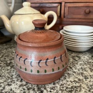 Handmade vase with lid